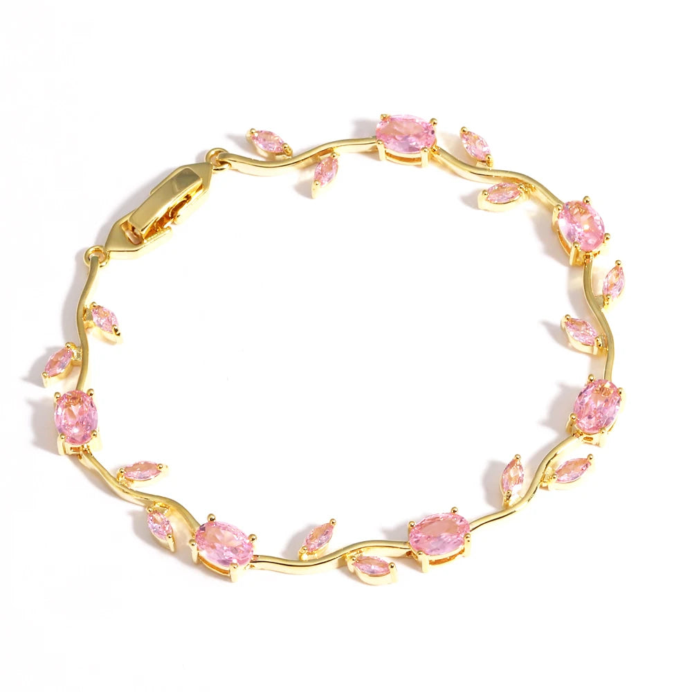 Rubivelle™ Crimson Crystal Vine Bracelet