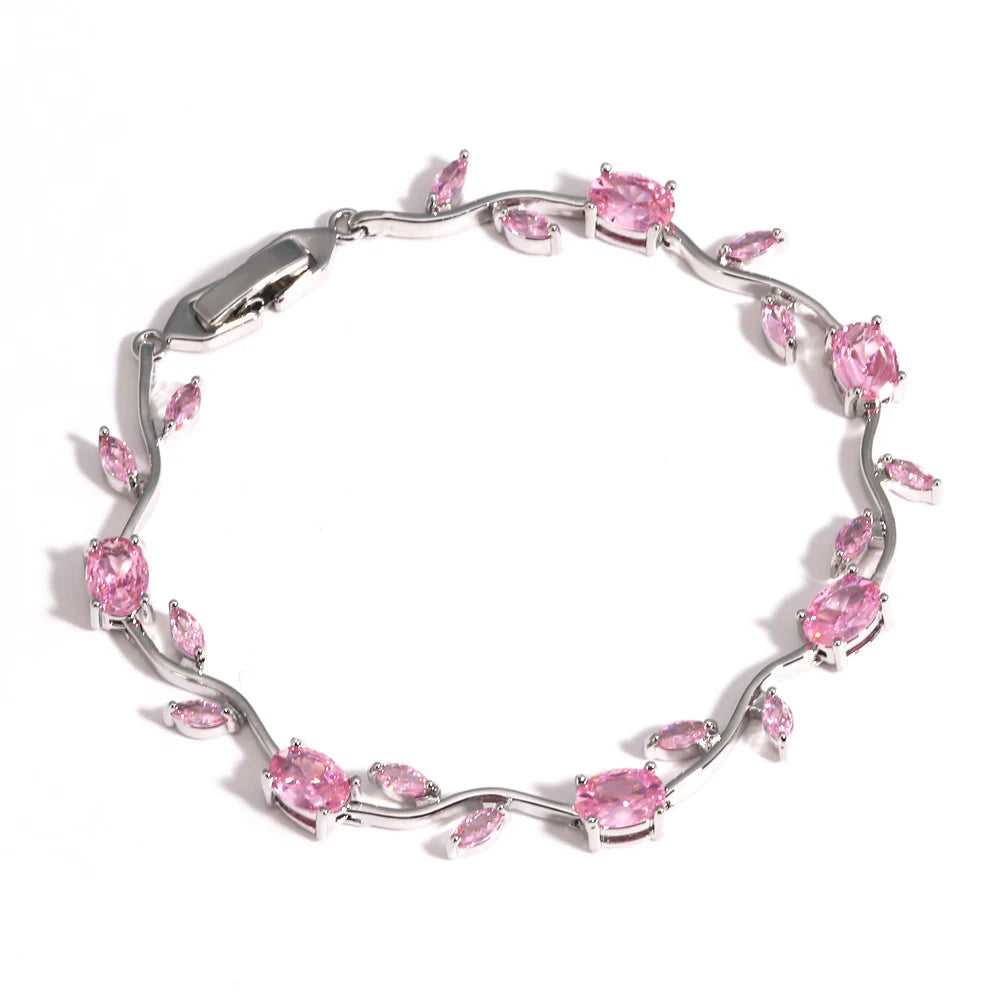 Rubivelle™ Crimson Crystal Vine Bracelet