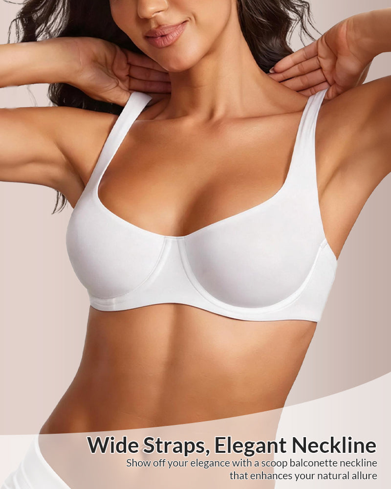 Sculptelle™ Seamless Underwire Lift Balconette Bra