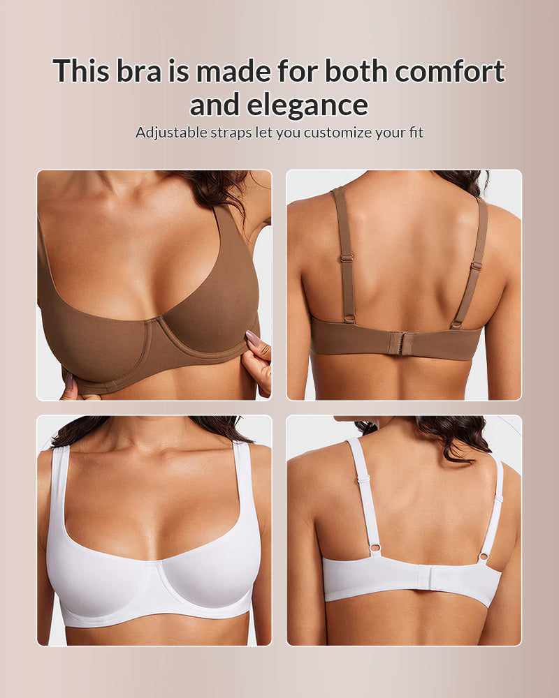 Sculptelle™ Seamless Underwire Lift Balconette Bra