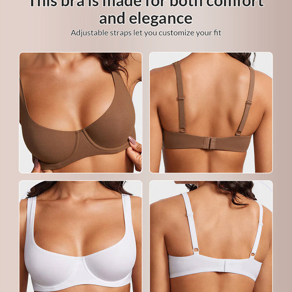 Sculptelle™ Seamless Underwire Lift Balconette Bra