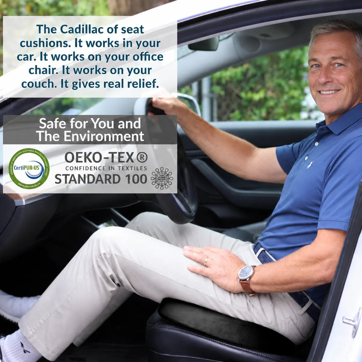 PostureNest™ Ergonomic Full-Back Support Seat Cushion