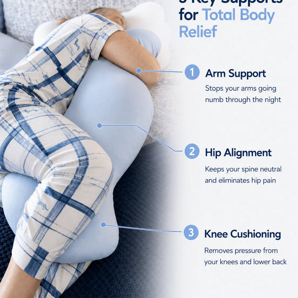 Snuggi Body Align Pillow – Full-Body Support for Better Sleep