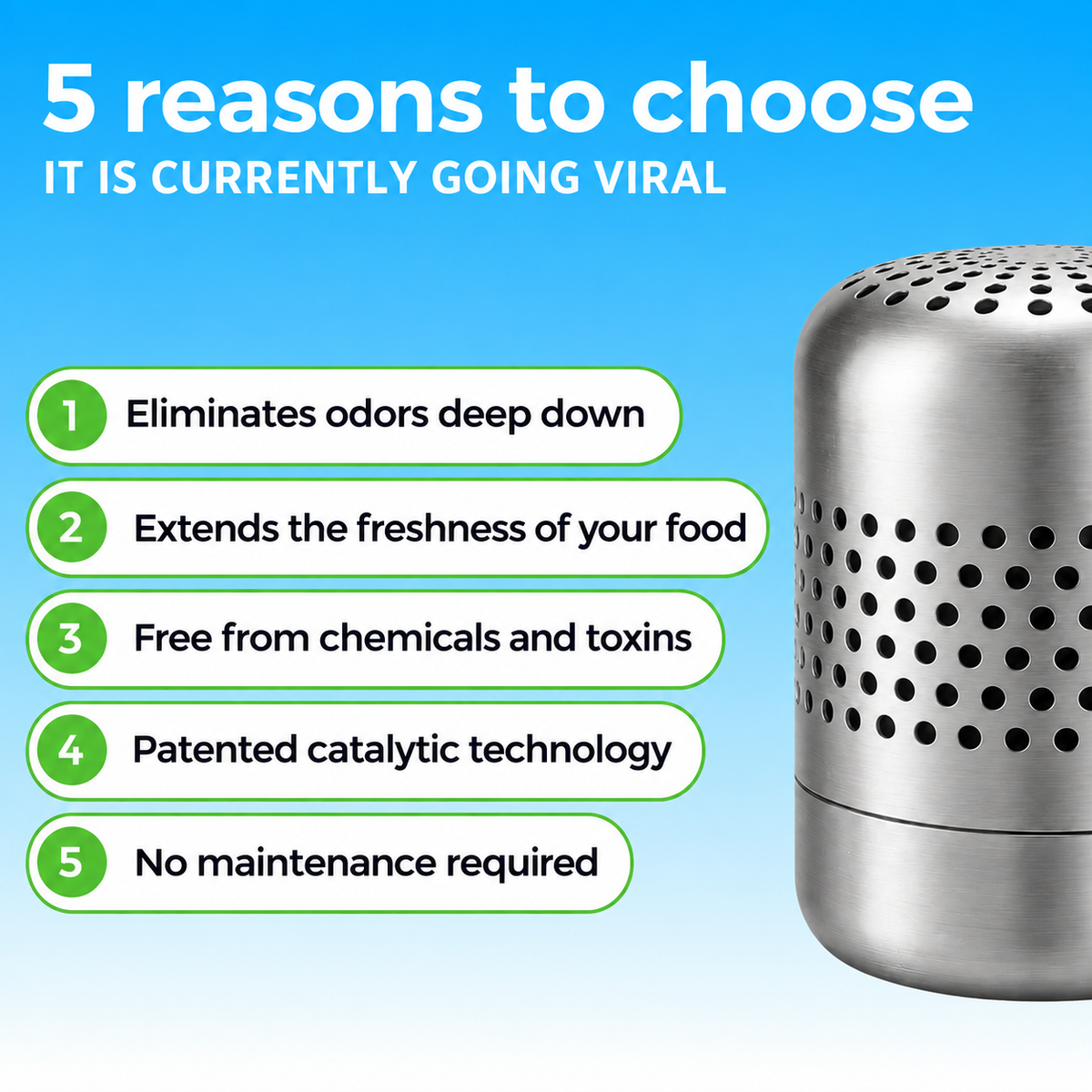 FreshAura™ Refrigerator Air Purifier