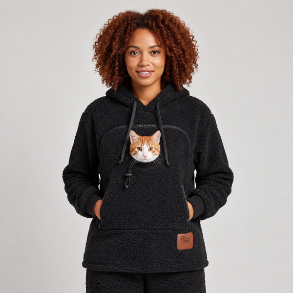 PurrNest™ Cozy Pet-Carrying Sherpa Hoodie