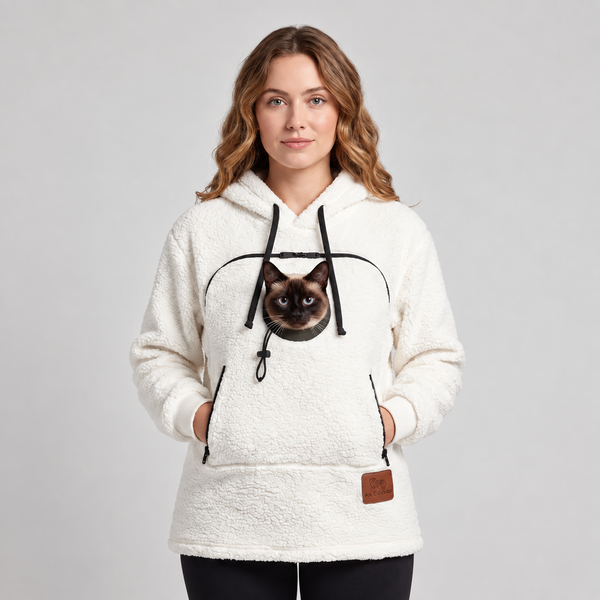 PurrNest™ Cozy Pet-Carrying Sherpa Hoodie