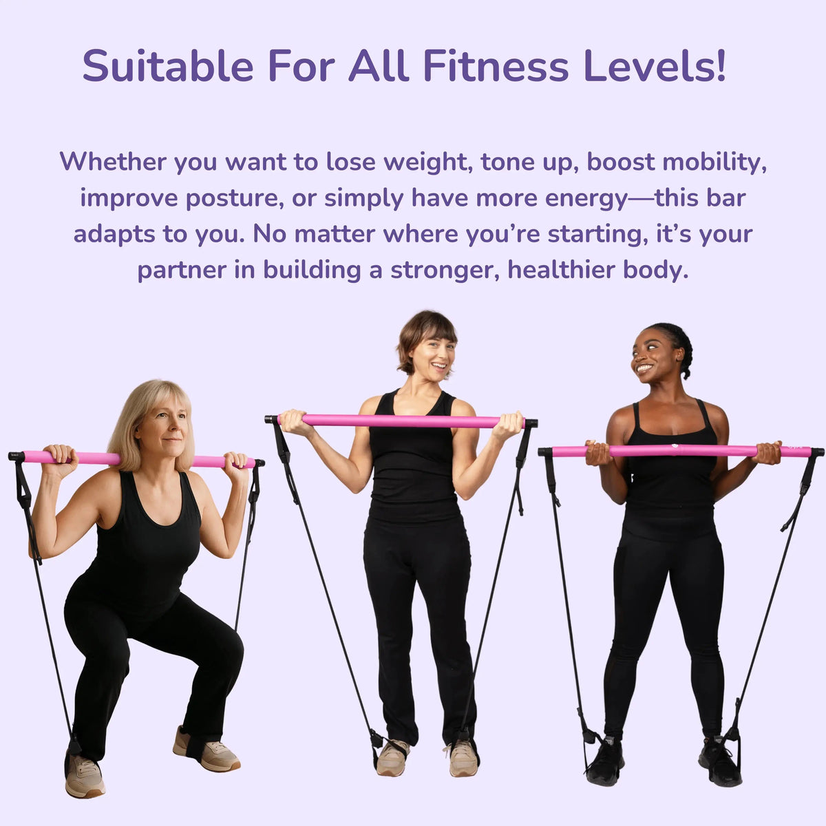 Stretched Fusion™ Pilates Bar – Tone Faster With Guided Home Workouts