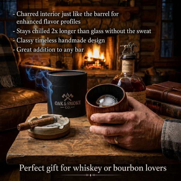 Handcrafted Wood Whiskey Cup - Memorial Day Special