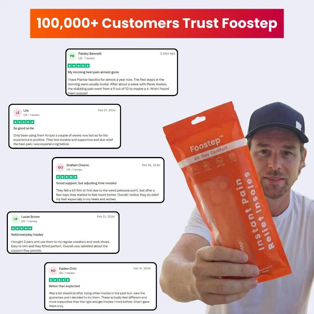 Foostep™ Instant Pain Relief Insoles – Walk Comfortably With Lasting Support