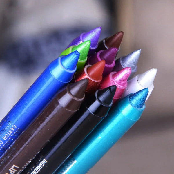 WaterproofEyeliner | Long-lasting, waterproof eye and lipstick, 12-piece set