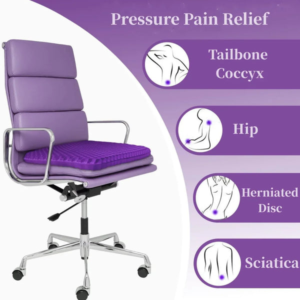 ComfortGel™ Dual-Layer Pressure Relief Seat Cushion