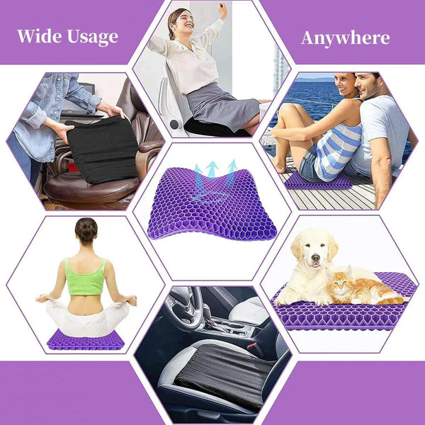 ComfortGel™ Dual-Layer Pressure Relief Seat Cushion