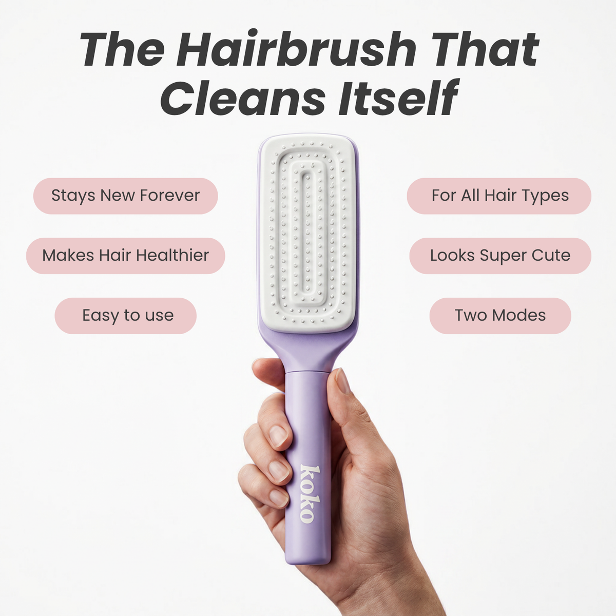 Koko Self Cleaning Hair Brush