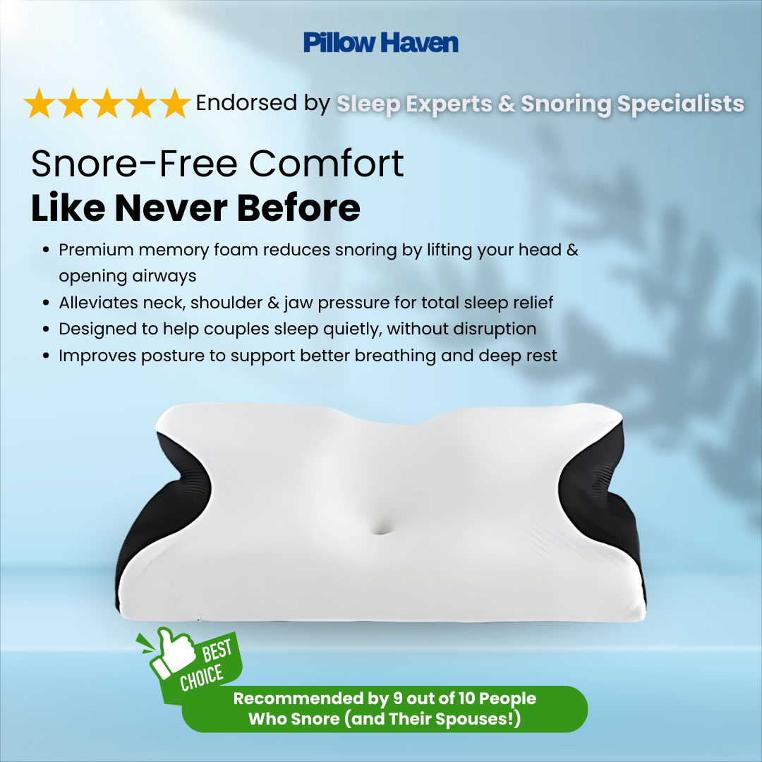 Snore Relief Pillow Helps Reduce Snoring Naturally