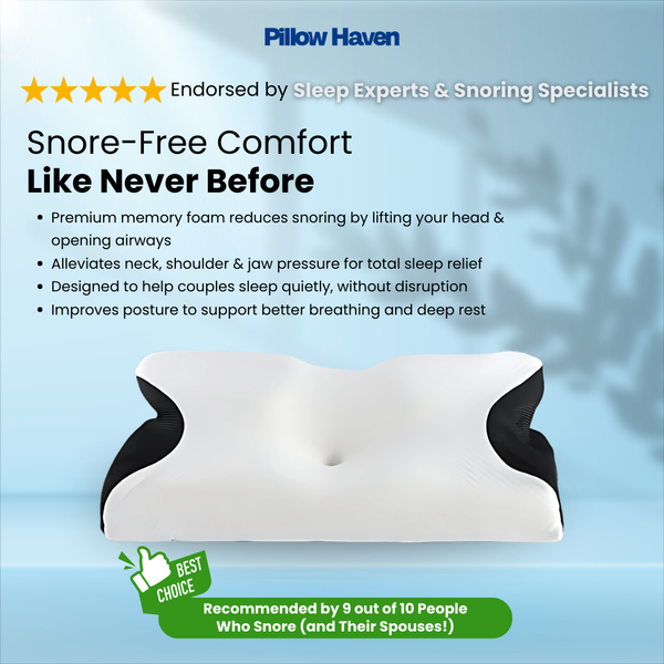 Snore Relief Pillow Helps Reduce Snoring Naturally
