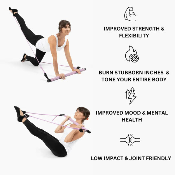 Stretched Fusion™ Pilates Bar – Tone Faster With Guided Home Workouts