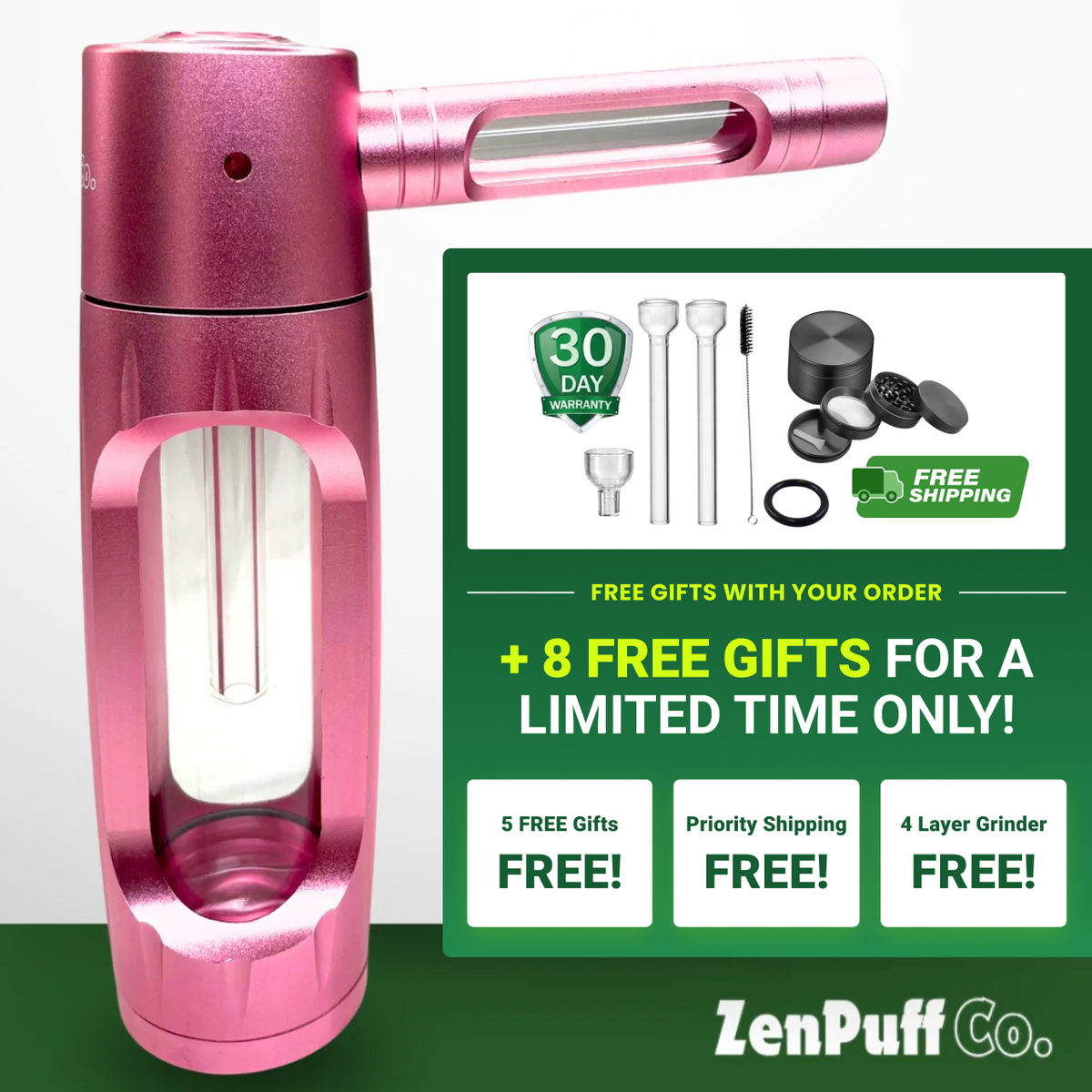 ZenPuff Premium Water Bottle Keeps Drinks Pure Everywhere