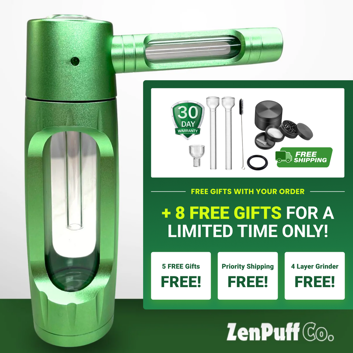 ZenPuff Premium Water Bottle Keeps Drinks Pure Everywhere