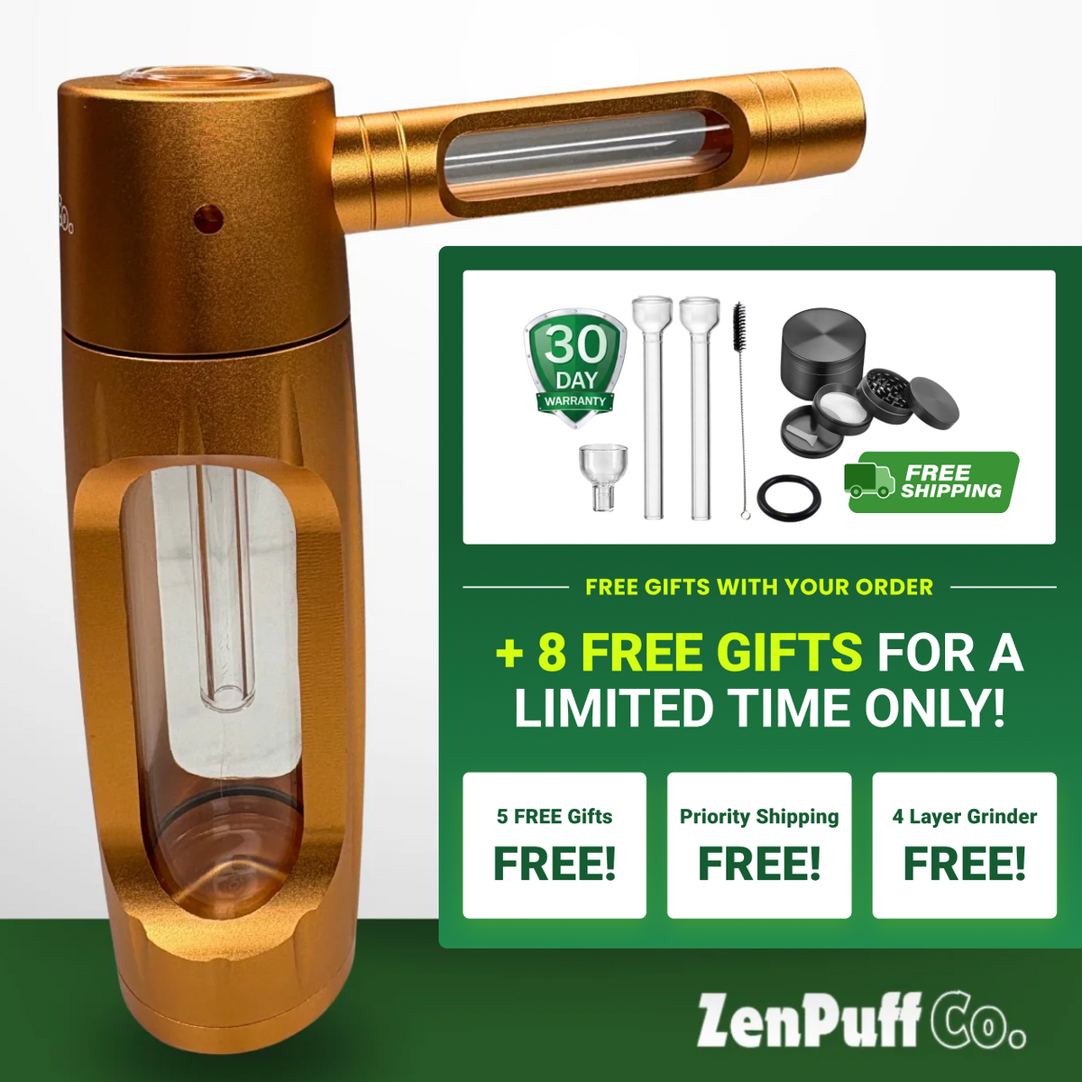 ZenPuff Premium Water Bottle Keeps Drinks Pure Everywhere