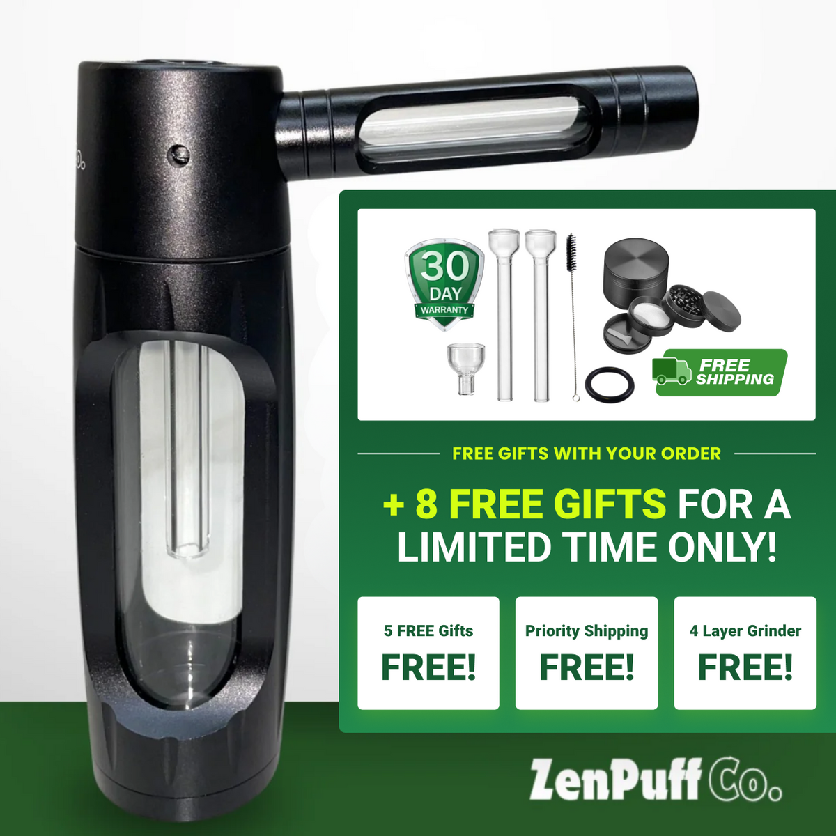 ZenPuff Premium Water Bottle Keeps Drinks Pure Everywhere