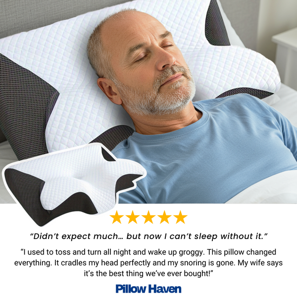 Snore Relief Pillow Helps Reduce Snoring Naturally