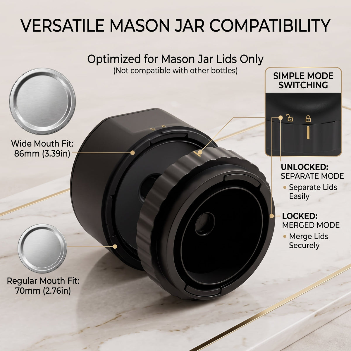 JarSeal™ Cordless Mason Jar Vacuum Sealer