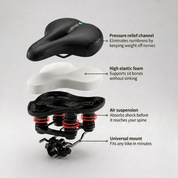 RideLab Bike Saddle Ends Numbness for Comfortable Rides