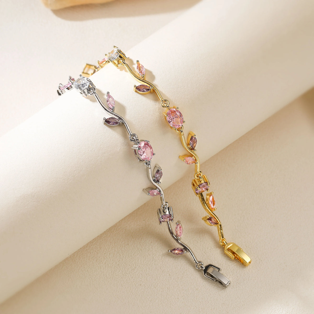 Rubivelle™ Crimson Crystal Vine Bracelet