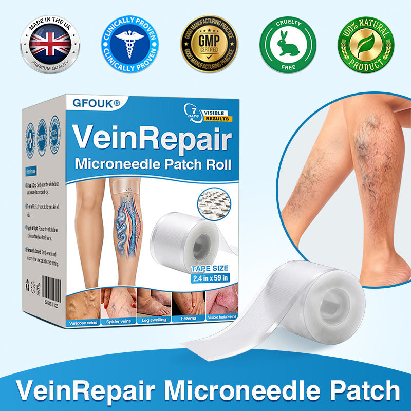 🇬🇧🥇👨‍⚕️⭐GFOUK® VeinRepair Microneedle Patch Roll⚡Instant Relief, Long-Term Results