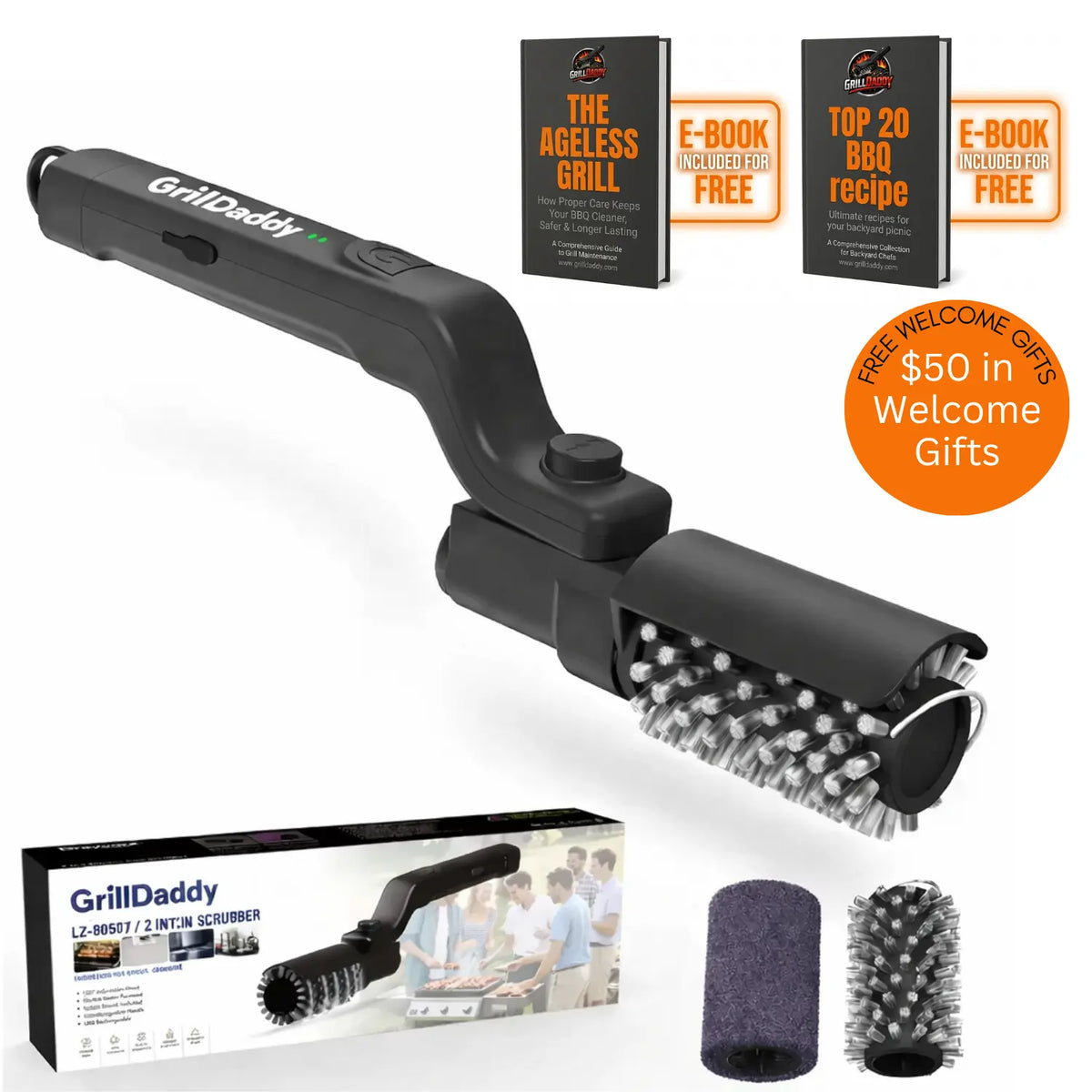 GrillDaddy | Rechargeable Electric Grill Brush