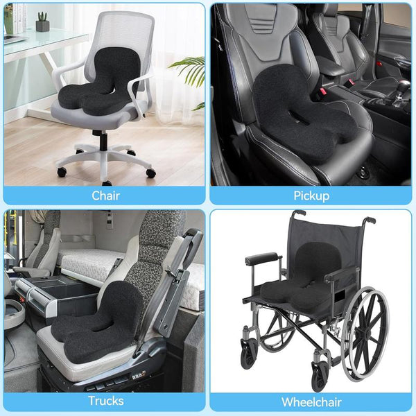 💎 50% OFF! 💎 Non-Slip Memory Foam Seat Cushion – Sciatica Relief, Breathable Mesh & Universal Fit for Car, Office & Wheelchair