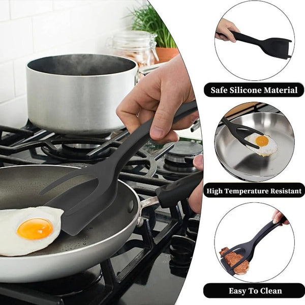 FlexiGrip™ - Flip and Lift Food Easily Without Damaging Pans