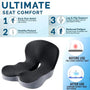💎 50% OFF! 💎 Non-Slip Memory Foam Seat Cushion – Sciatica Relief, Breathable Mesh & Universal Fit for Car, Office & Wheelchair