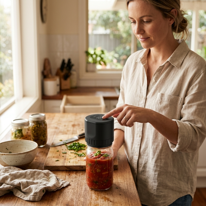 JarSeal™ Cordless Mason Jar Vacuum Sealer