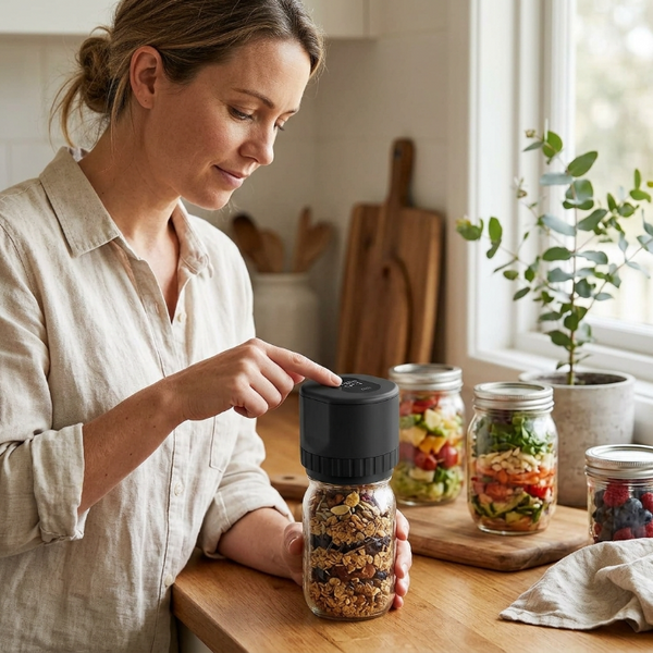 JarSeal™ Cordless Mason Jar Vacuum Sealer