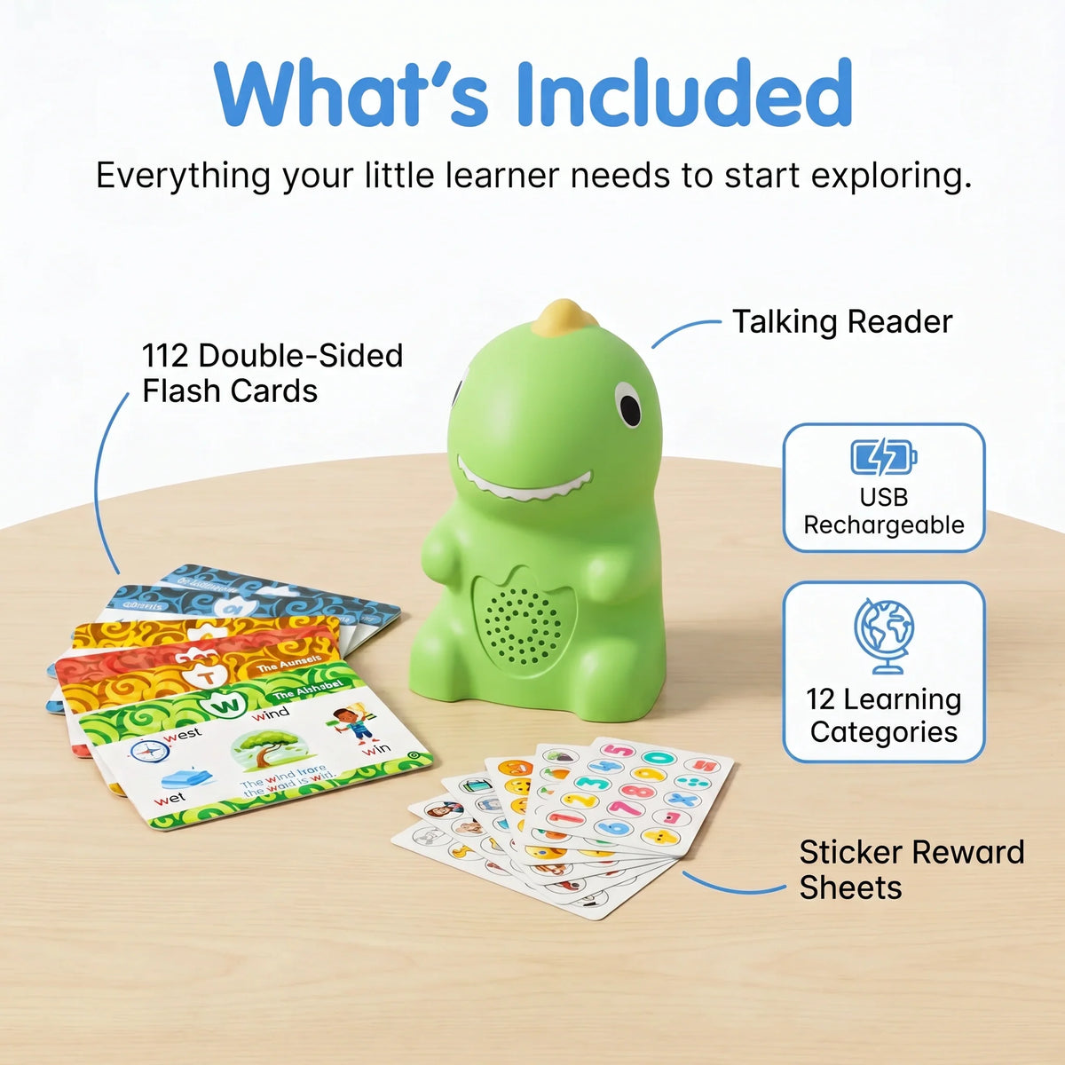 WonderNest Dinosaur Flash Cards Build Speech Through Fun Play