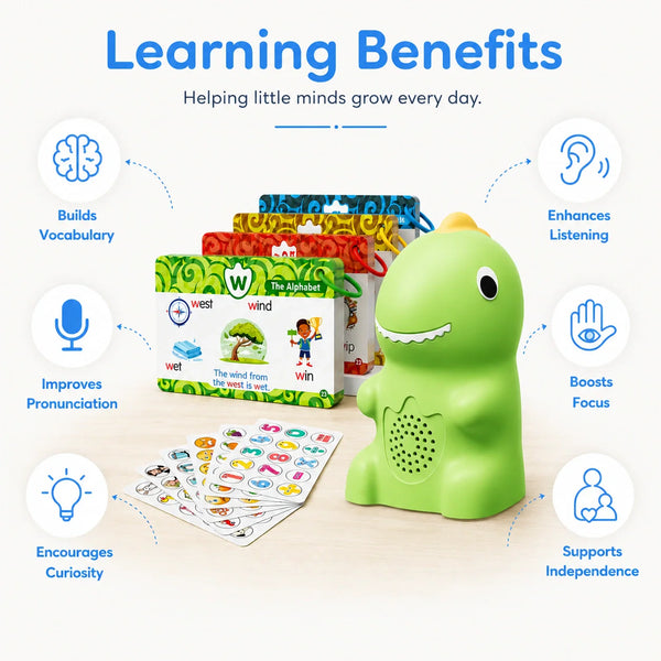 WonderNest Dinosaur Flash Cards Build Speech Through Fun Play