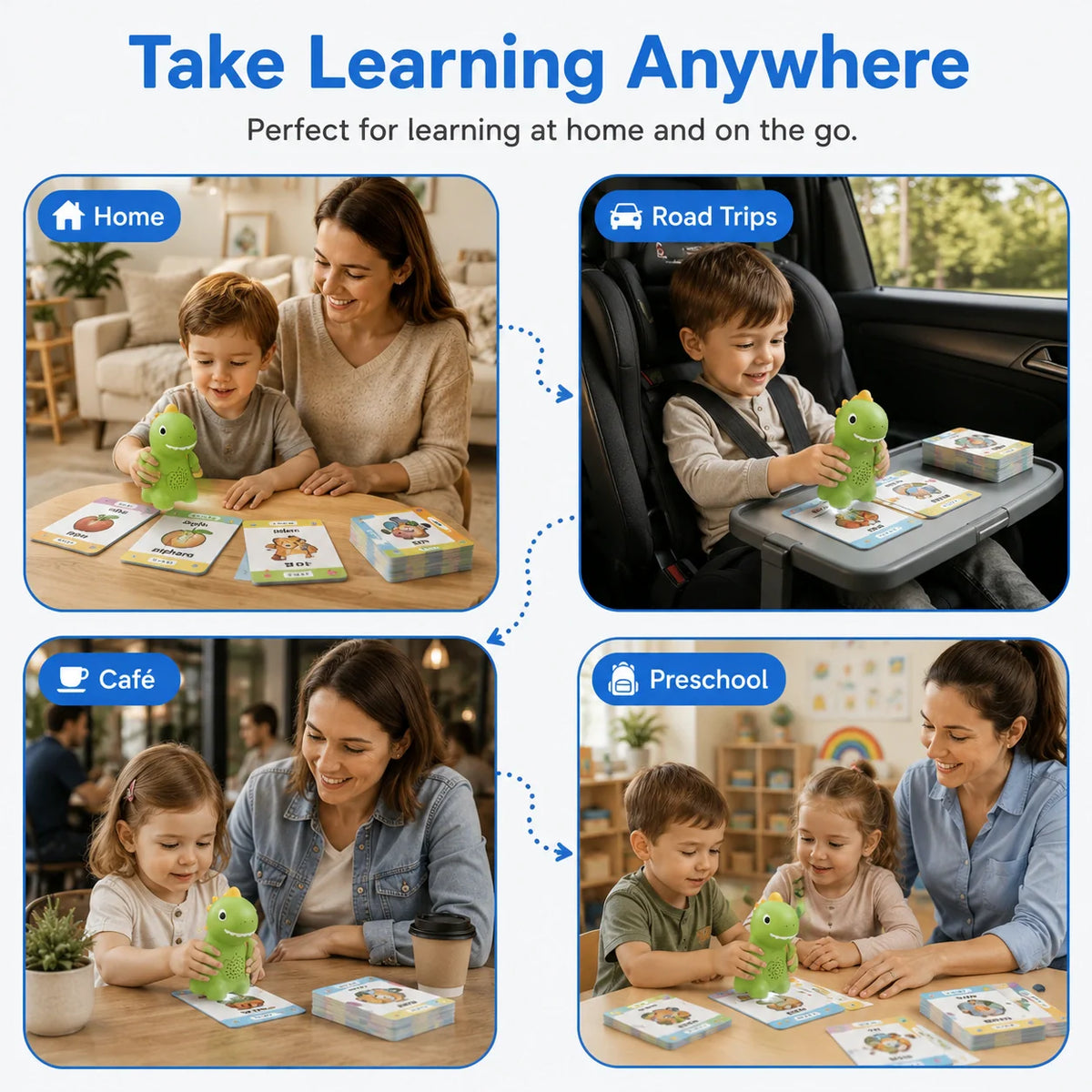 WonderNest Dinosaur Flash Cards Build Speech Through Fun Play
