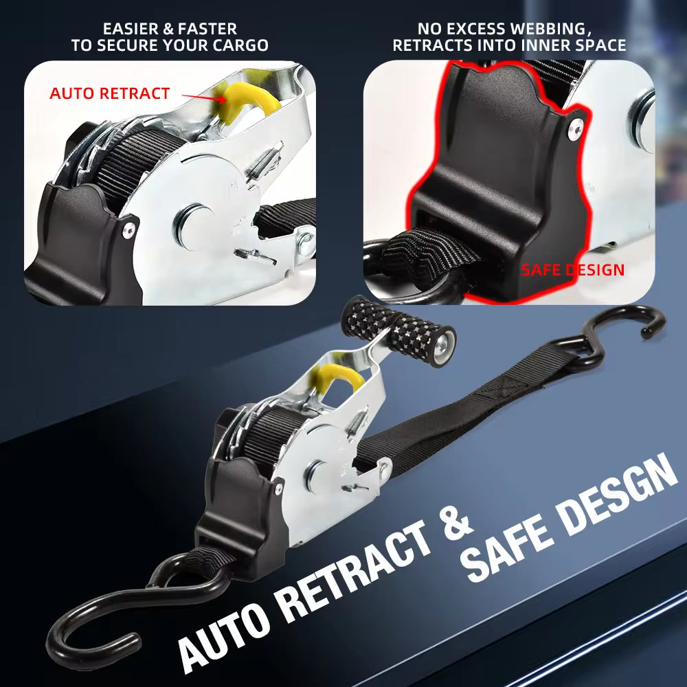 CargoClutch™ - Secure Heavy Loads Fast with Tangle-Free Automatic Straps