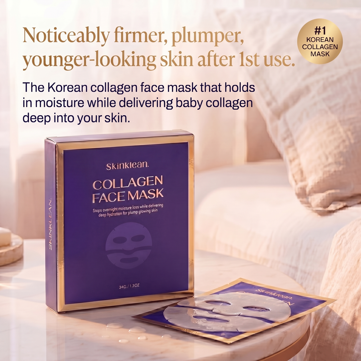 SkinKlean™ Baby Collagen Mask | Glass Skin in Just Hours