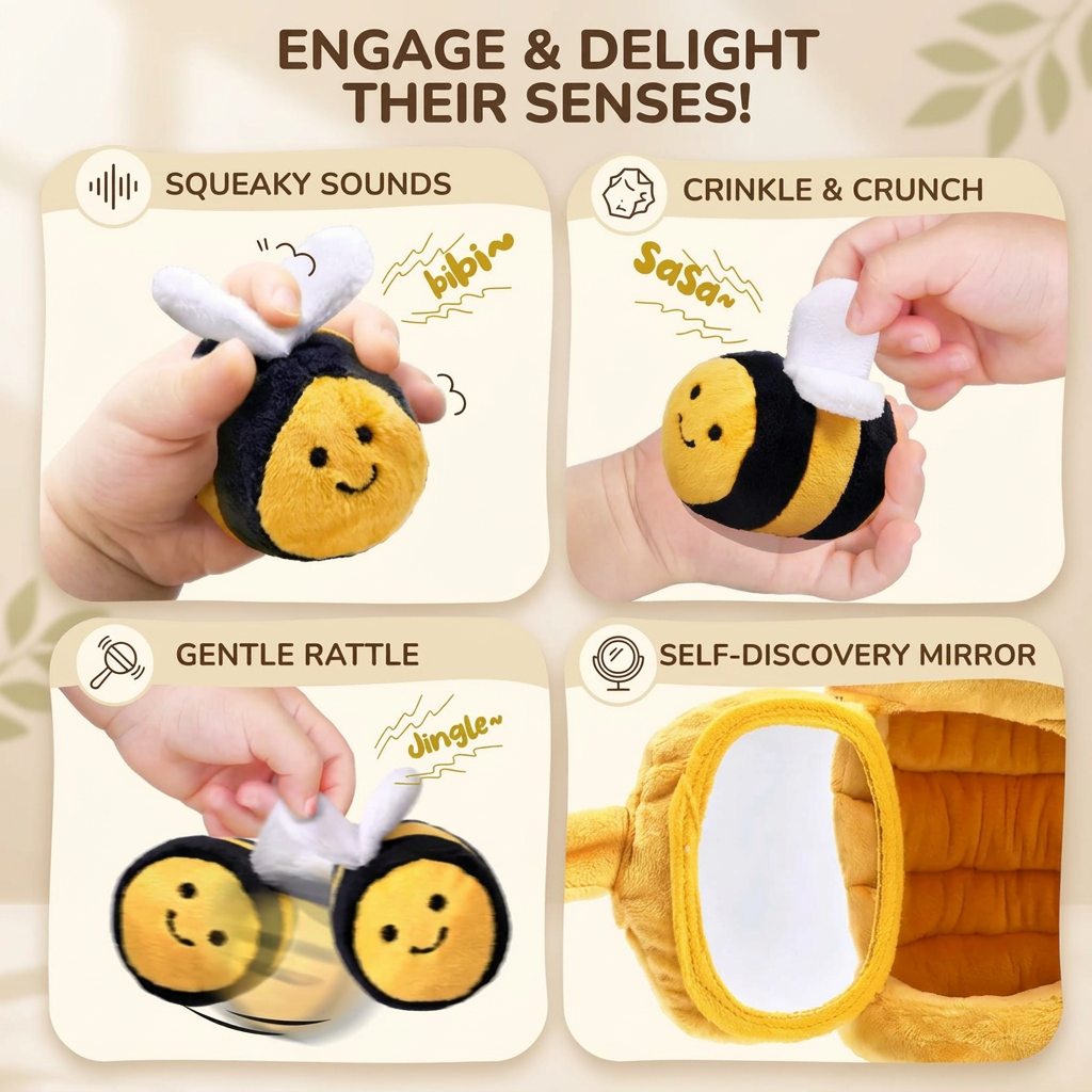 BuzzNest™ Montessori Bee Sorting & Learning Toy