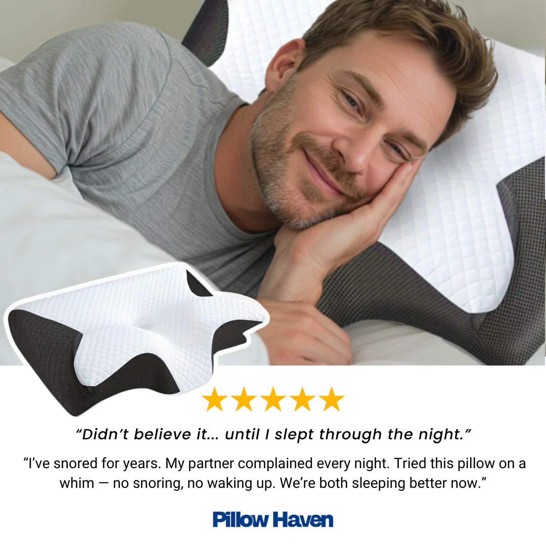 Snore Relief Pillow Helps Reduce Snoring Naturally
