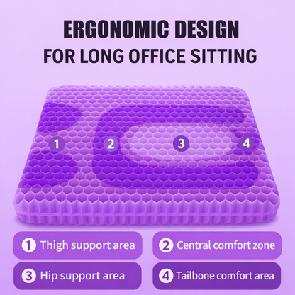 ComfortGel™ Dual-Layer Pressure Relief Seat Cushion
