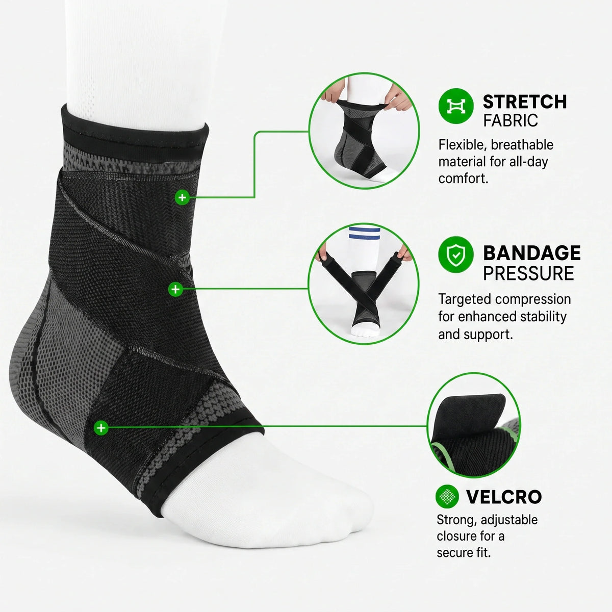 AnkleFlex™ Adjustable Compression Support Sleeve