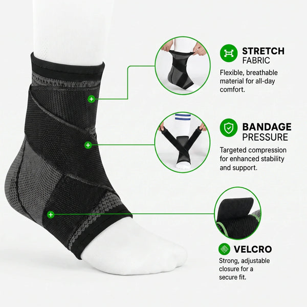 AnkleFlex™ Adjustable Compression Support Sleeve