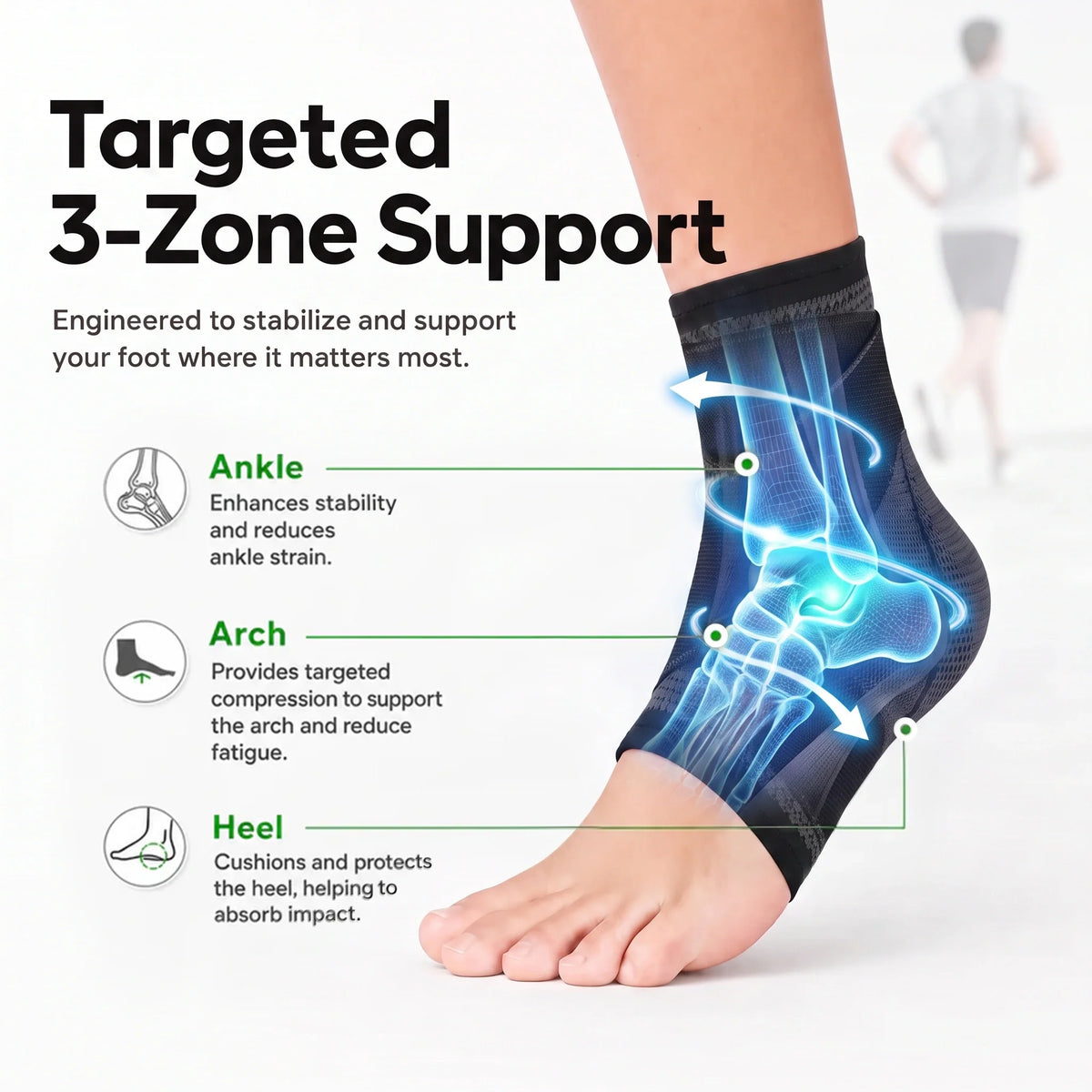 AnkleFlex™ Adjustable Compression Support Sleeve