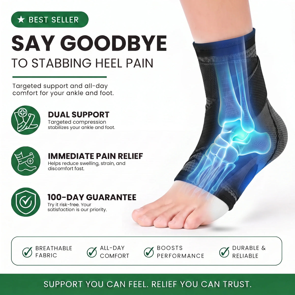 AnkleFlex™ Adjustable Compression Support Sleeve