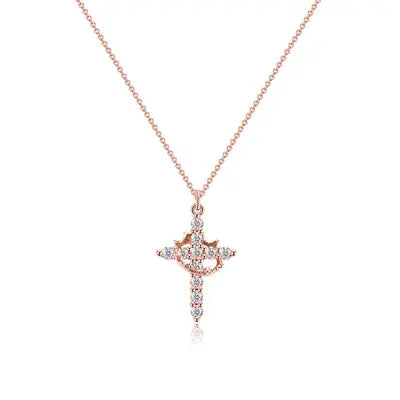 Crown and Cross Necklace