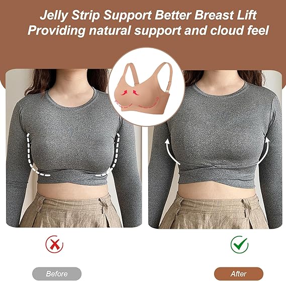 JellyLuxe™ Seamless Full-Coverage Wireless Lift Bra