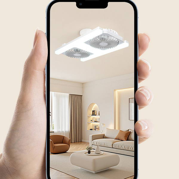 2-in-1 LED Ceiling Fan Light – Dual Cooling, Ultra Bright, Tool-Free Install